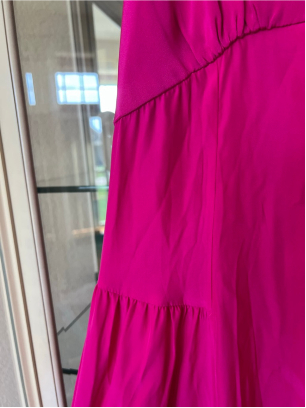 NWT LA LIGNE Pink Silk Midi Dress L - Picture 14 of 16